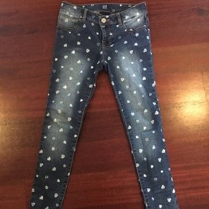 Gap Girls Strech heart jeans! Size 8.